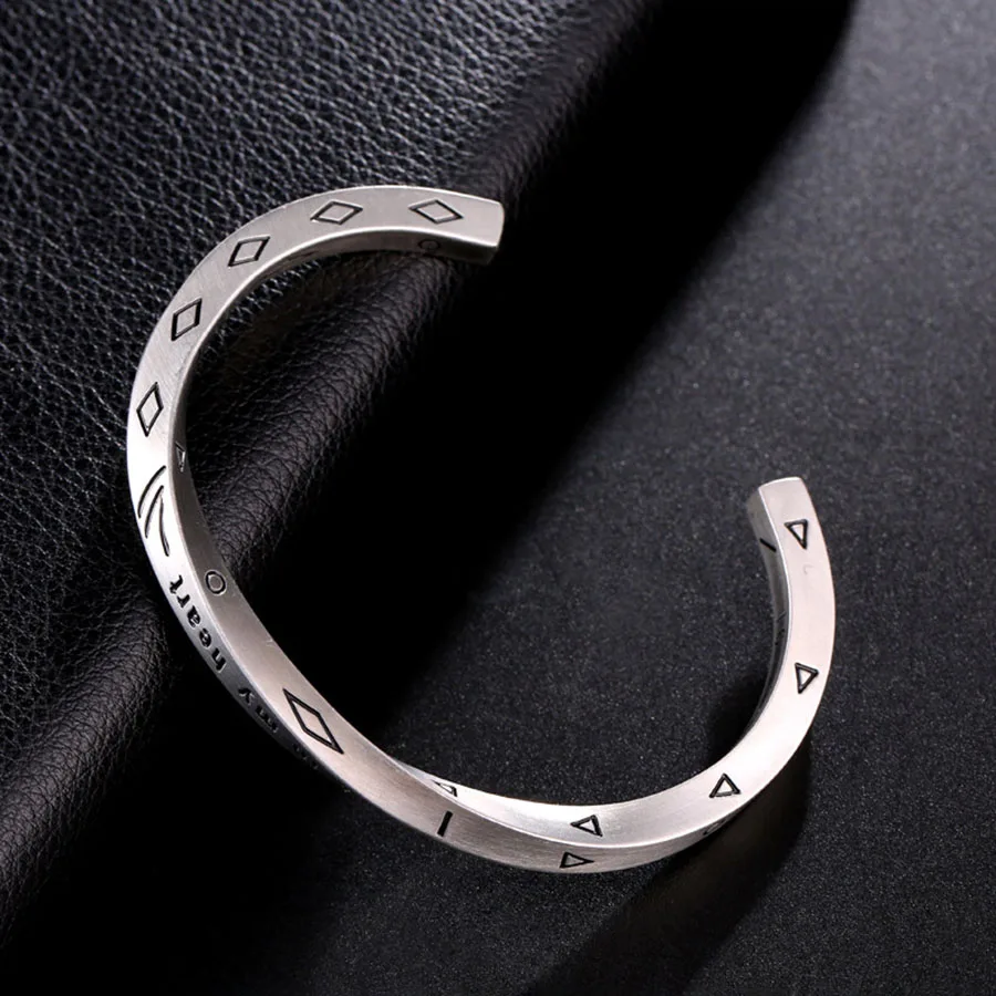 Twisted Viking Bangle Bracelet for Men and Women