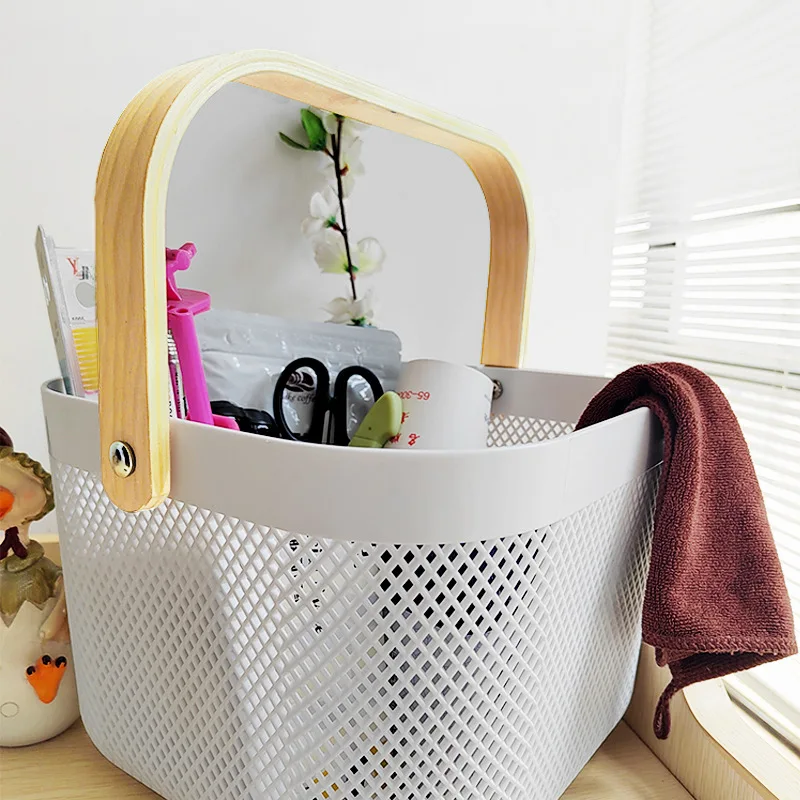 Drain Basket Kitchen Bag Household Plastic Supplies Dirty Clothes Storage Vegetable Basket Water Filter Picnic