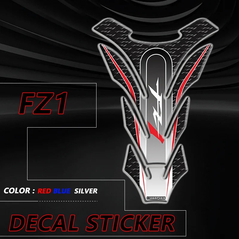 For YAMAHA FZ1 FZ1S/N FZ6 FZ6S/N FZ8 FZ8N FAZER Motorcycle Fuel Tank Pad Sticker 3D Fish Bone Protection Decals Sticker fz8 fz6