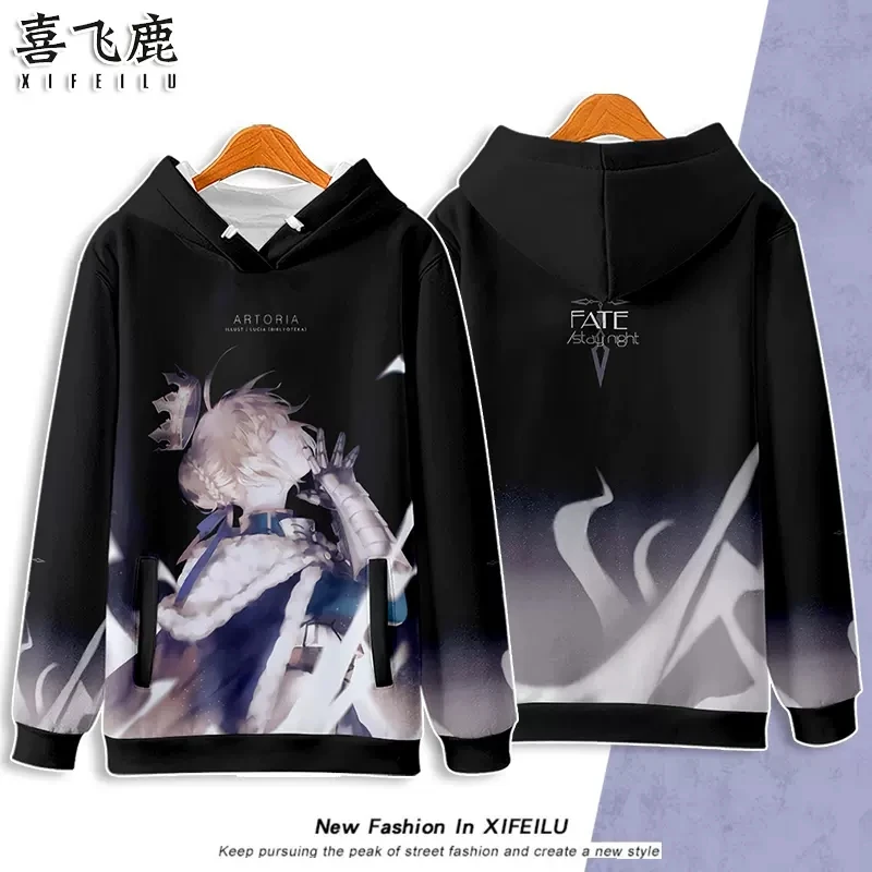 

Anime Fate/stay night Altria Pendragon Hooded Hoodie Sweatshirt Coat Cosplay Men Women Loose Pullover Tops Pants T-shirt