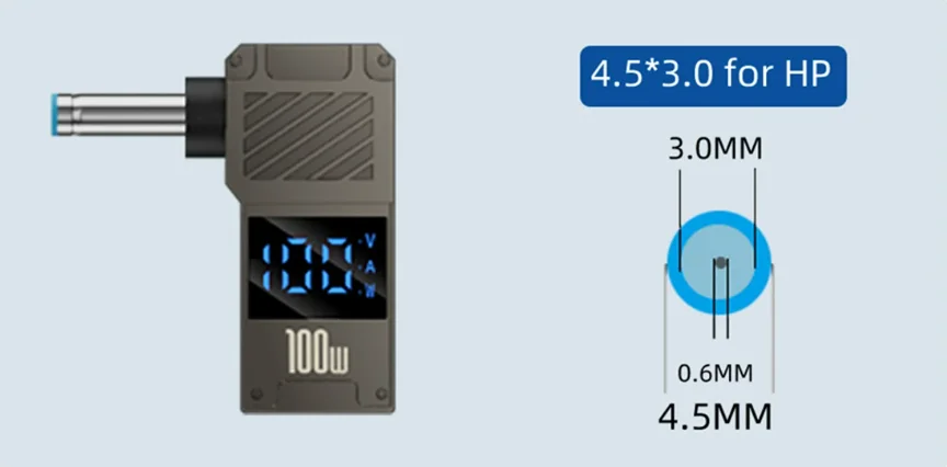 PD100W Typ-C zu DC Stecker Konverter USB C zu Laptop Lade Adapter Power Ladegerät Anschluss Spitze für Lenovo Asus HP Dell Samsung – Detail 12