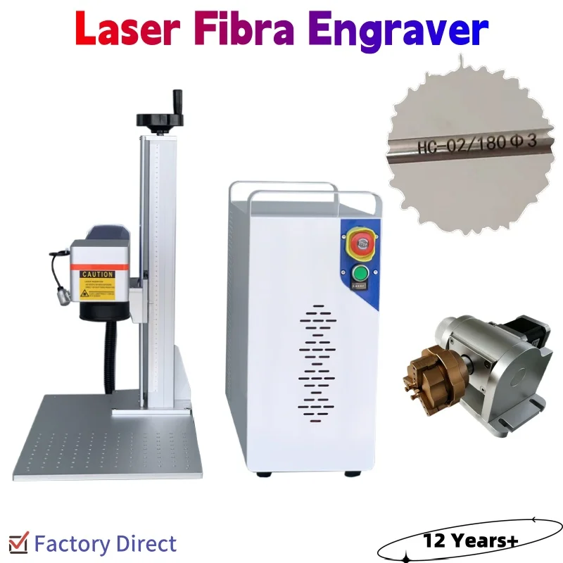 

Laser Engraving Metal Fiber Optic Laser Marking Machine For Jewelry Stainless Steel Raycus Or Jpt With Rotary Axis