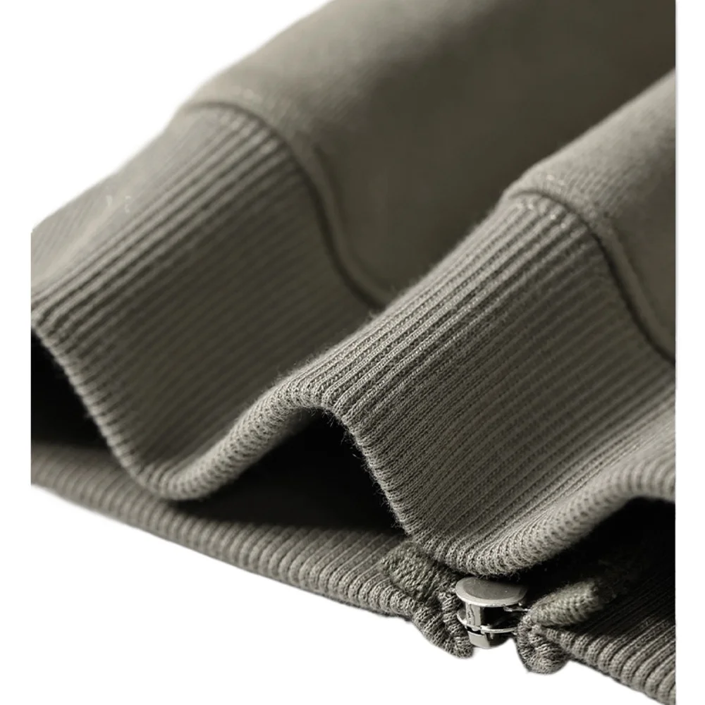Custom LOGO autumn and winter new product velvet thickened 350g high-quality zipper sweater trousers men and women couple suit 6