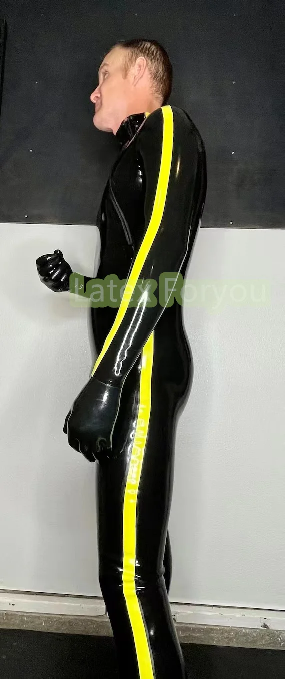 Mannelijk Catsuit met ritssluiting aan de voorkant en zonder mouwen - Fashion Latex Clothing UK Mannelijk Catsuit met ritssluiting aan de voorkant en zonder mouwen - Fashion Latex Clothing UK