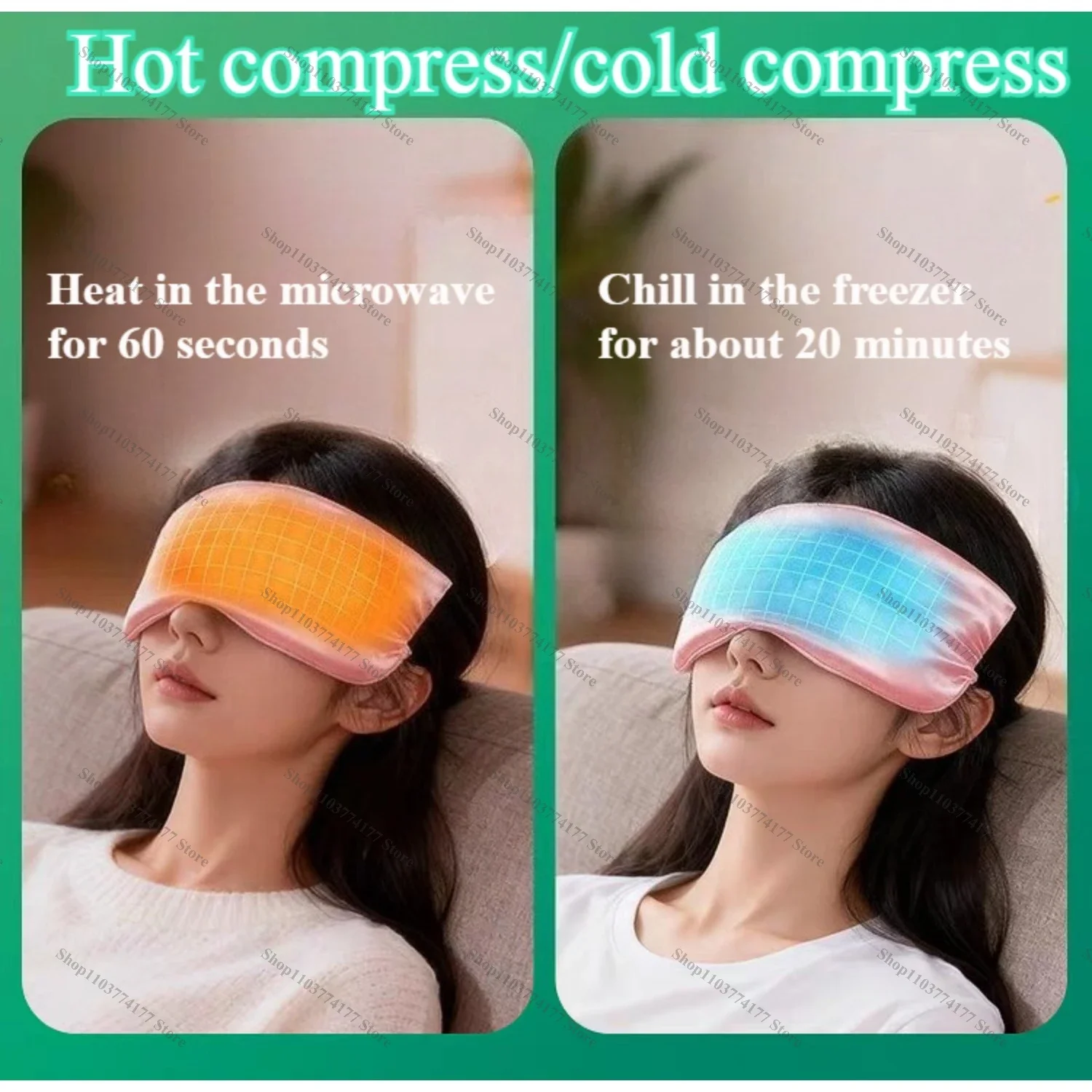 Lavender Eye Pillow Mask with Aromatherapy for Hot and Cold Therapy Microwavable Eye Relaxation Yoga Pilate Accessories Eye Mask