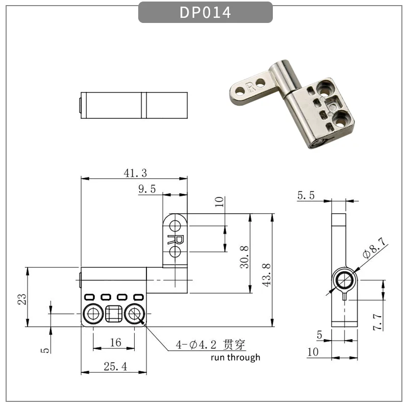 360 Degree Zinc Alloy Damping Hinge Torque Shaft Arbitrary Stop Hinge Arbitrary Positioning Damper Flipping Stop