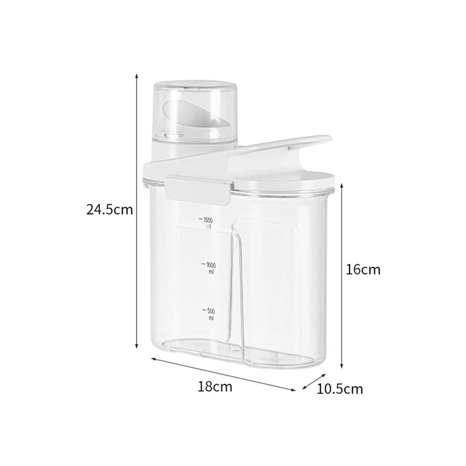 Laundry Powder Container Multiuse Transparent Laundry Detergent Storage Tank