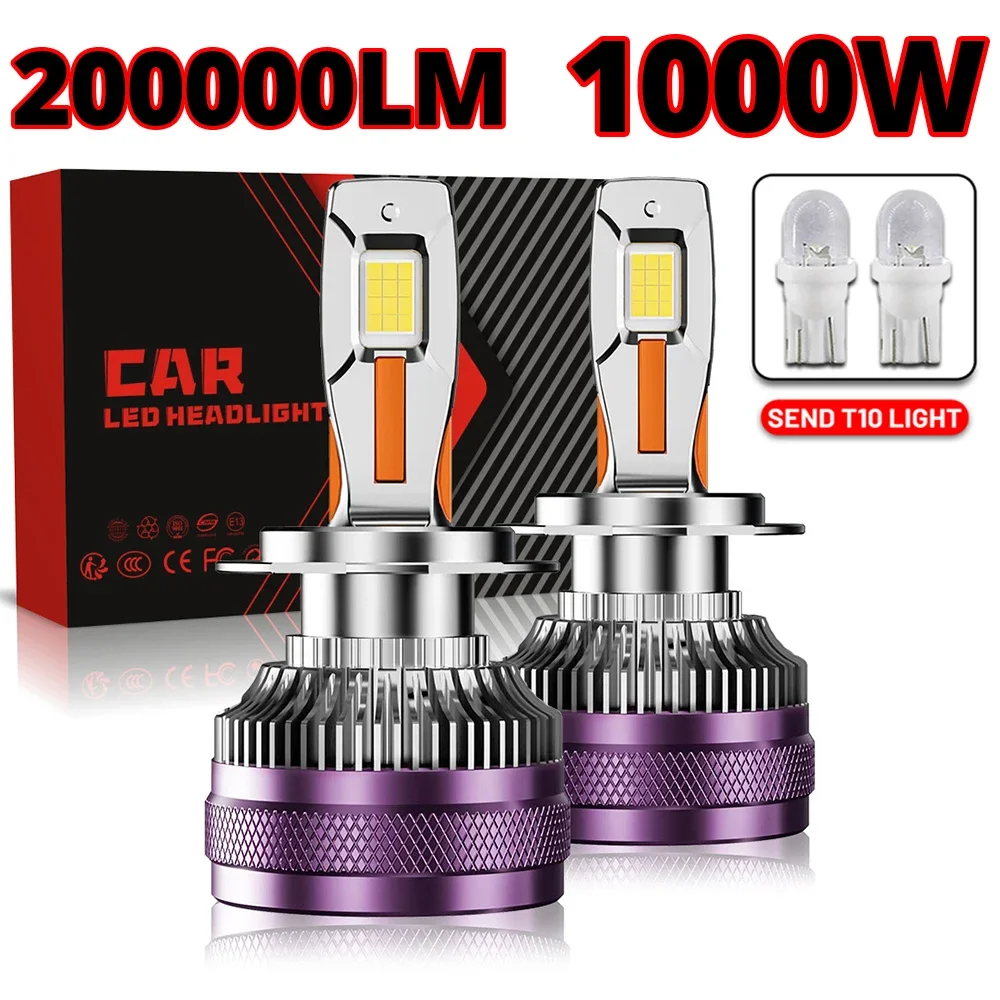 

1000W 800000LM H7 H4 H11 LED Headlight High Power 9054 CSP Canbus H1 H8 9005 HB3 9006 HB4 9012 HIR2 Turbo Lamp 6000K Car Light