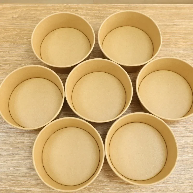 10-Pack Kraft Paper Salad Bowls with Lids Biodegradable Disposable Tableware for Meal P... - SKU KPSB2151 - UGI Packaging
