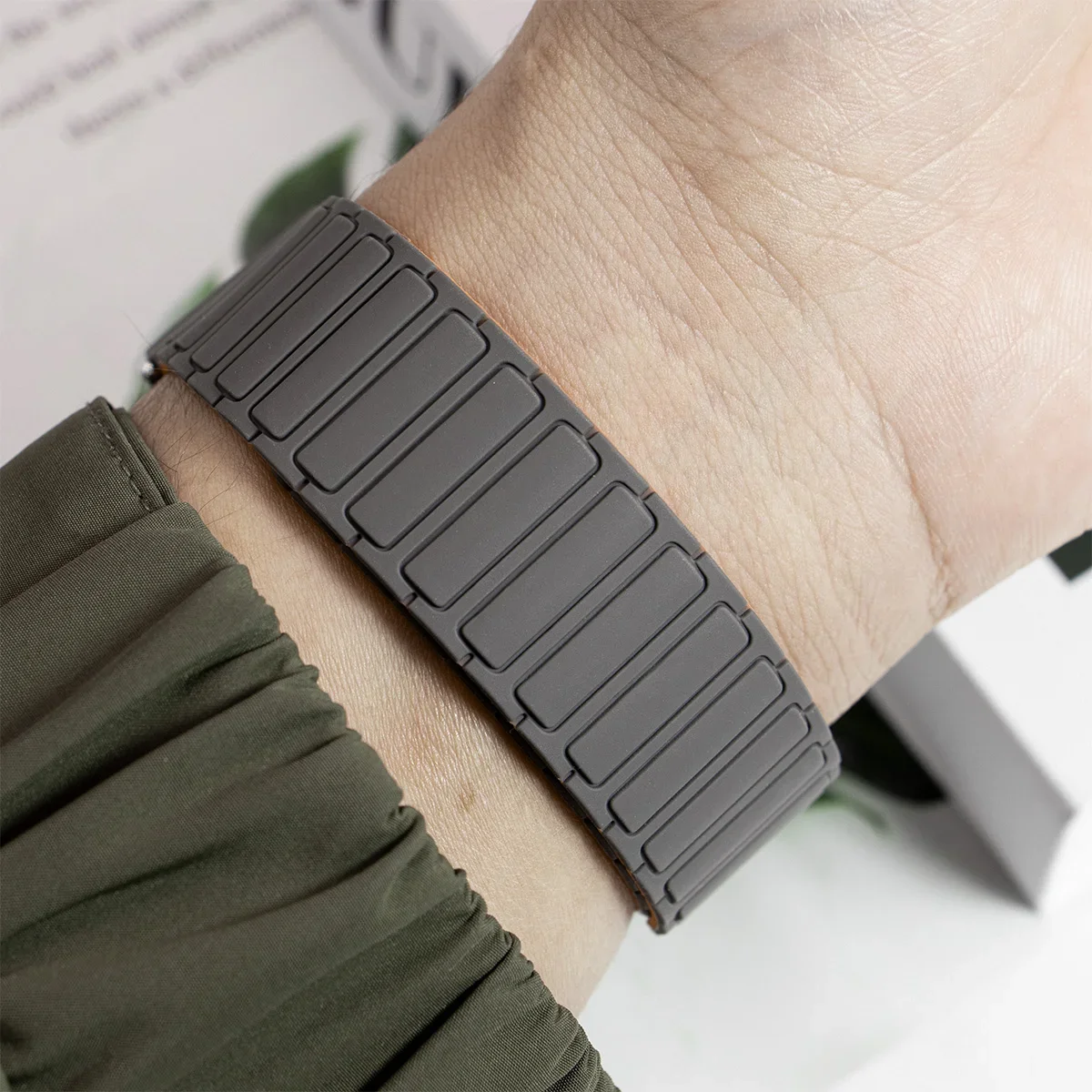Silicone Magnetic Strap Loop Band Bracelet - Replacement Wristband Accessory