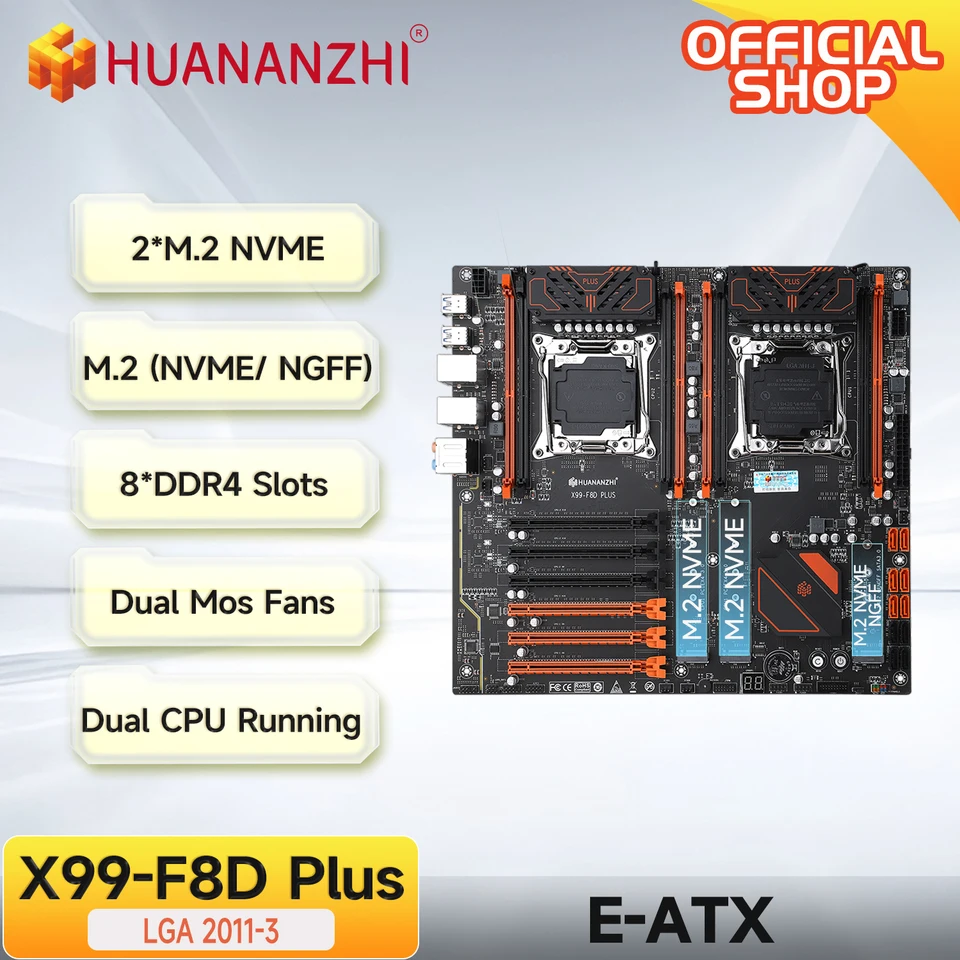 マザーボード Huanzhi X99-F8D XEON E5 2696V3 x2 36C72T HUANANZHI