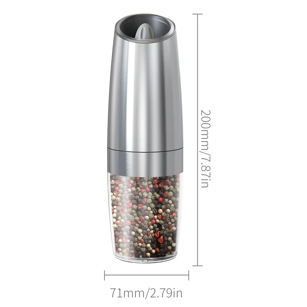 Electric Automatic Salt and Pepper Grinder Set Led Light Adjustable Spice Mill Kitchen Tools