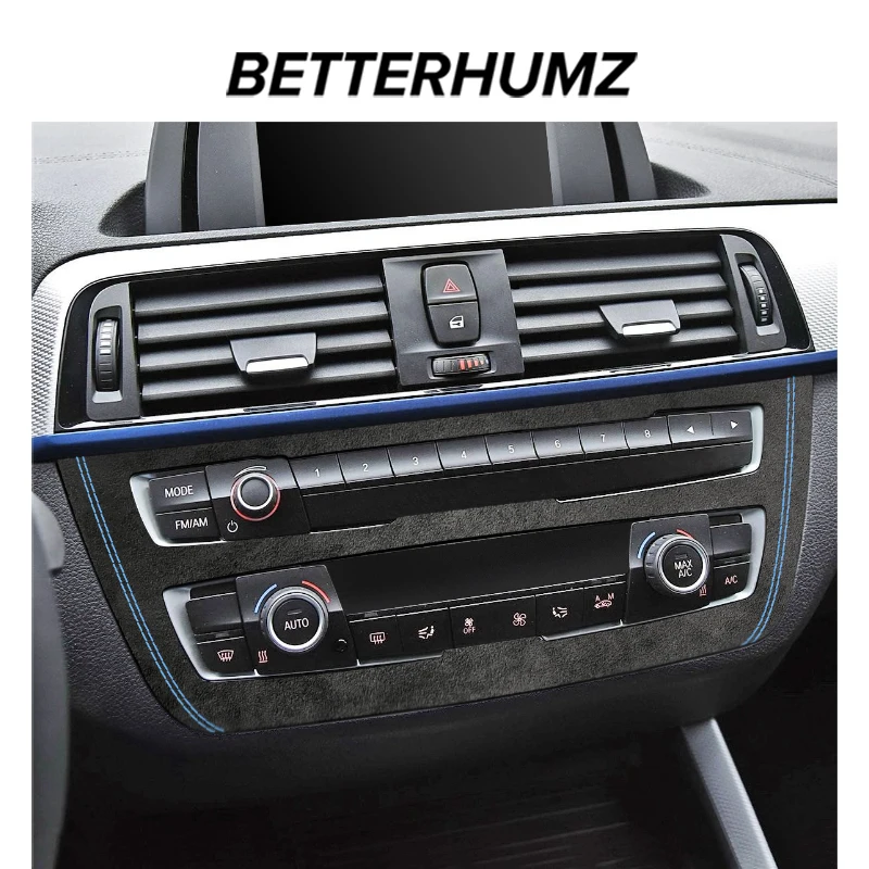Car Interior Trim,For BMW F20 F21 F22 Series 1 2 M235i,Made of Alcantara Air Conditioner CD Panel Trim,Performance Stickers Car Interior Accessory