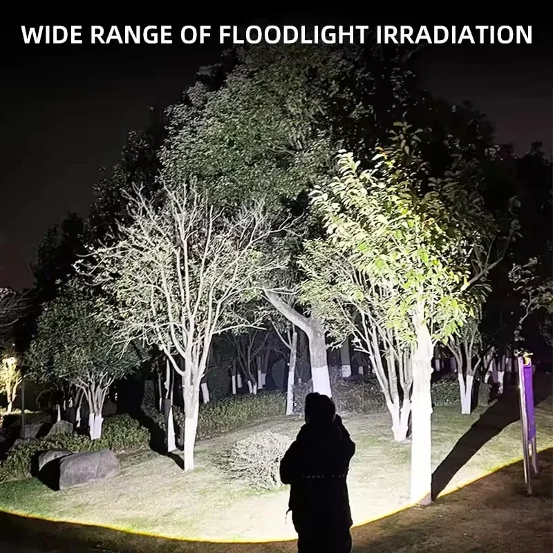 High-Powered Rechargeable Waterproof LED Flashlight with Zoom