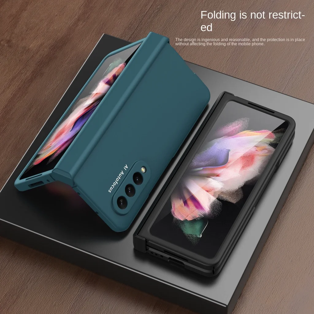 

Роскошный защитный чехол с петлями для телефона Samsung Galaxy Z, Складывающийся 5 раз, 4/3/2 искусственных цветов, Жесткий ПК + пленка для экрана, Противоударная задняя крышка