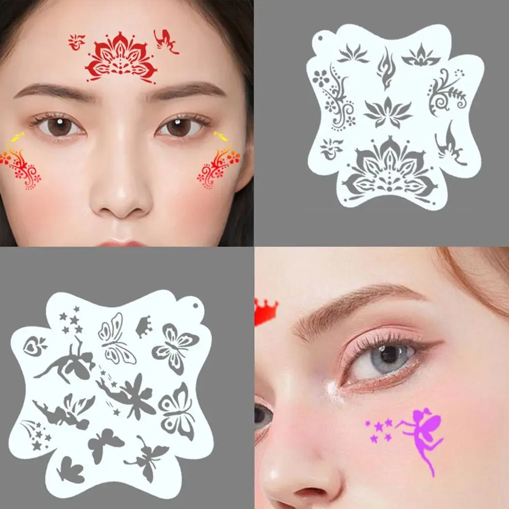 

Face Paint Stencils Professional Body Art Paint Stencils Reusable for Adults Kids Easily Use Templates for Parties Makeup Tools