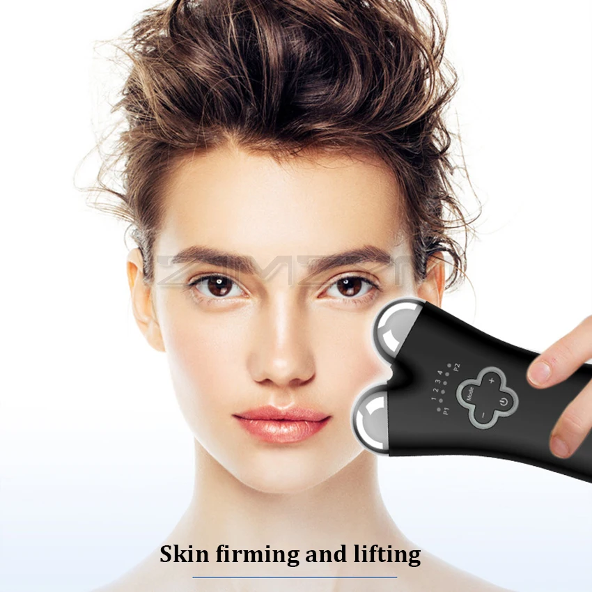 Bio Microcurrent Face Lift Facial Ion Skin Rejuvenation Beauty Spa Wrinkles Removal Lymphatic Drainage Device