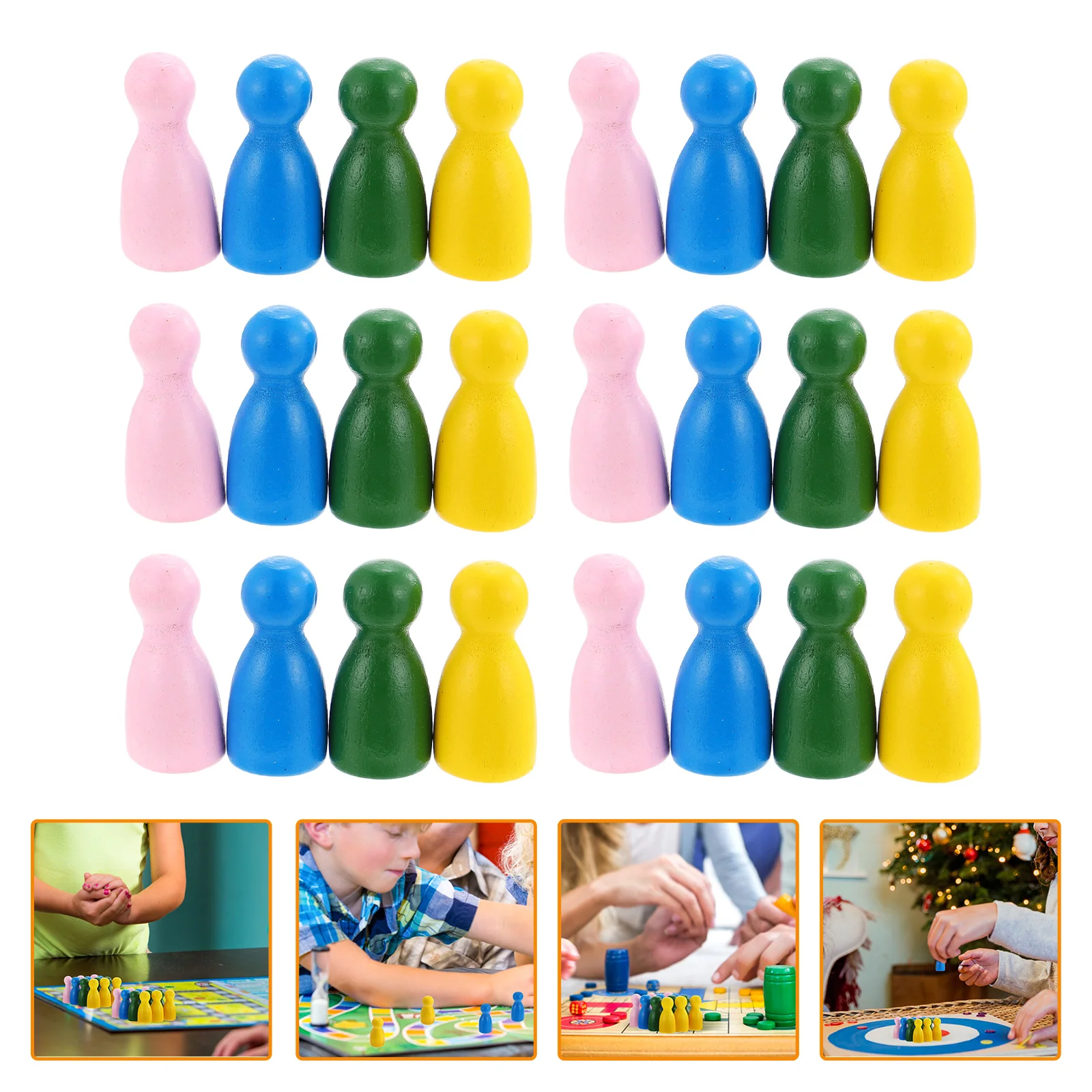 

Chess Pieces For Board Game Board Game Accessories Wood Pawn For Board Tabletop Game Games Accessories Color Random