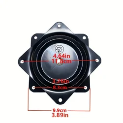 Durable 360° Swivel Base with Smooth Rotation for Bar Stools & Furniture (4inch)