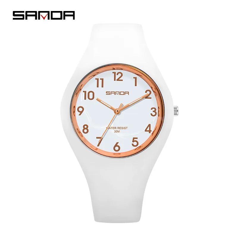 SANDA New Fashion Trend Women's Watches Sports Waterproof Wristwatch for Woman Watch Casual Clocks relogio feminino 6056 2