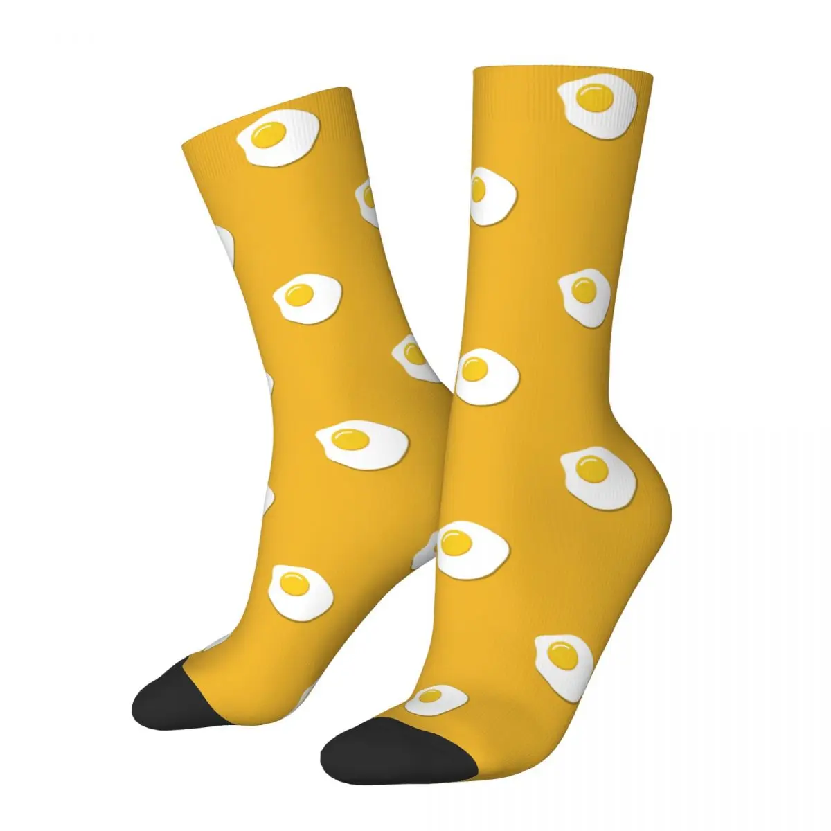 

Winter Warm Funny Unisex Eggs Pita Pattern Socks Gourmet Enthusiast Non-slip Skateboard Socks