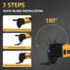 Brushless Oscillating Multi Tool Cordless Vibration Woodworking Powerl Tool Electric Trimmer Saw for De-Walt 20V Battery 5