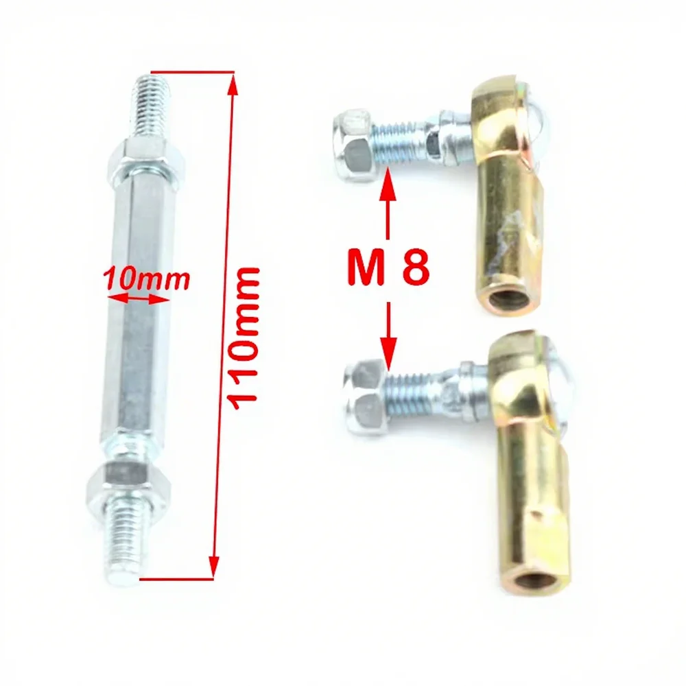 1 paar/2Sets 90mm/110mm M8 Spurstange kit Kugelgelenk Für 2 Takt elektrische Mini Kinder ATV Go Kart Buggy Roller zubehör