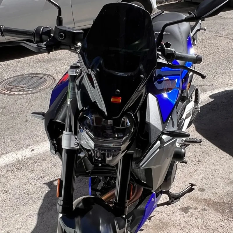 Déflecteur Vent Ajustables Pour BMW F900R F900 R 2020 2021 2022 Moto Pare-Brise Pare-Brise F900r Noir Fumée Argent Universel Réglable (Color : F