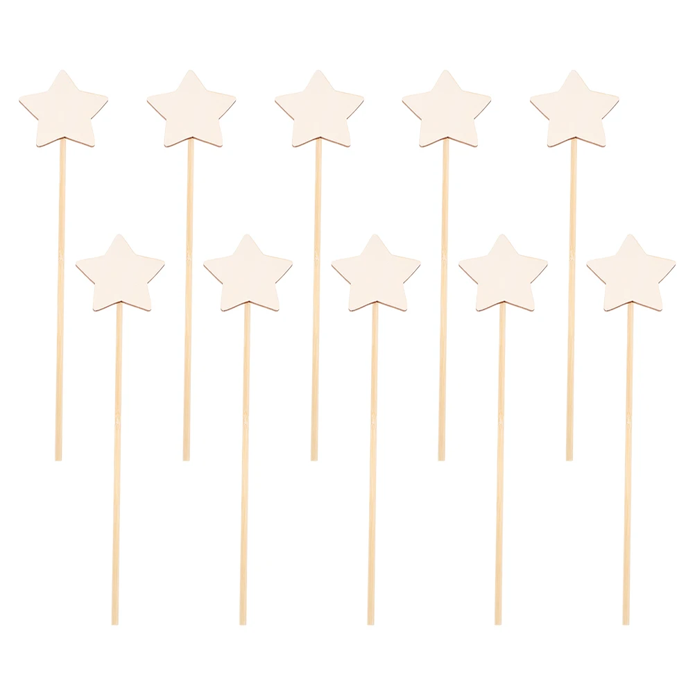 Wooden Star Painting Fairy Sticks Fairy Sticks Stick Star Shaped Princess Star-shaped Toys Children DIY