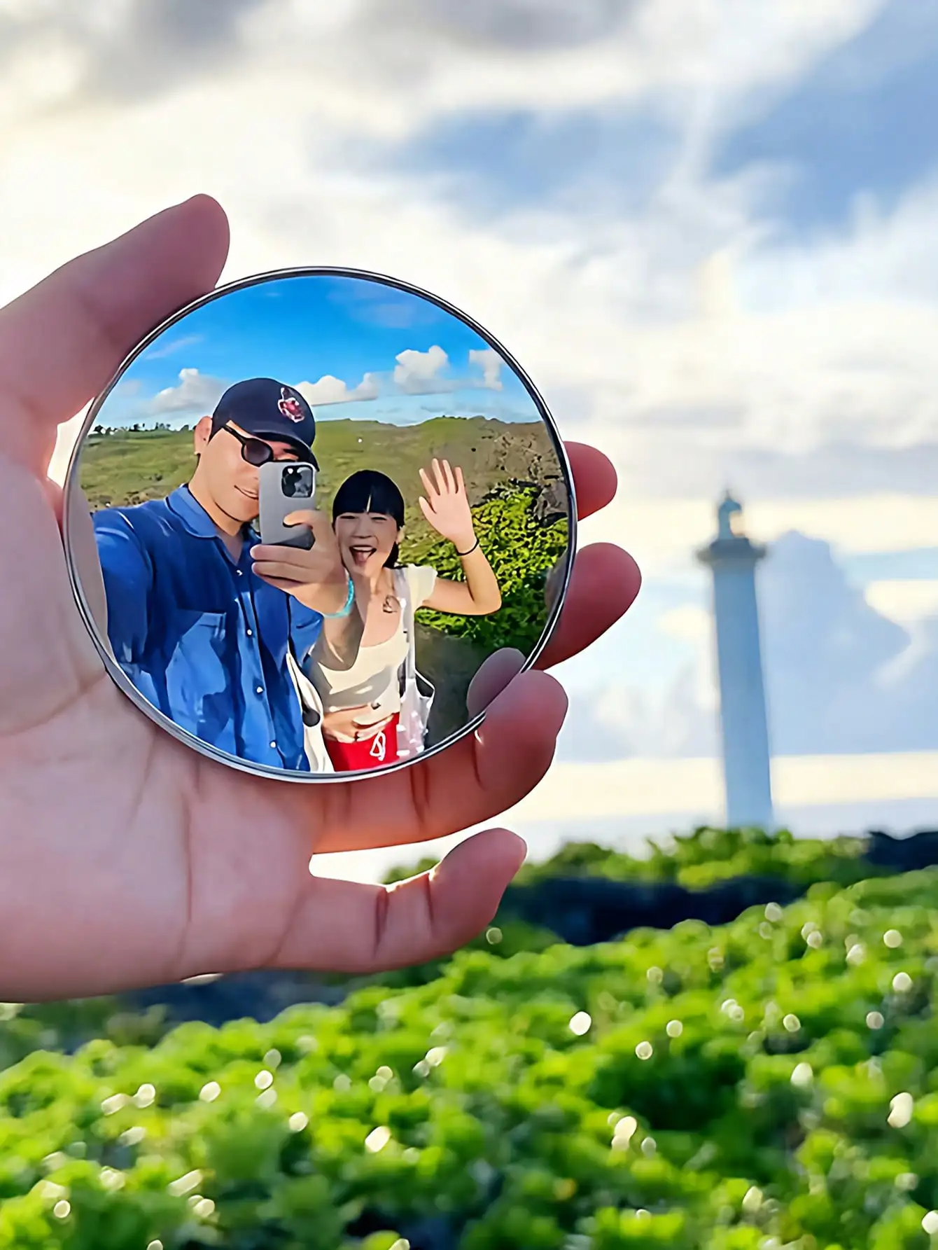 1 travel photo mini round mirror reflective spherical portable wide-angle lens photo and selfie accessories
