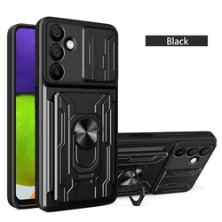 Heavy Duty Armor Case with Card Holder Slot Cover - Galaxy S23 Ultra (SL - Black)