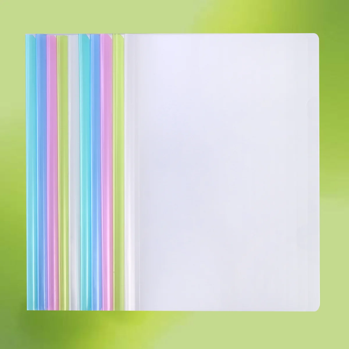

10 Pcs Files Organizer Folders Binders Sliding Bar Holder Paper Cover Report Resume