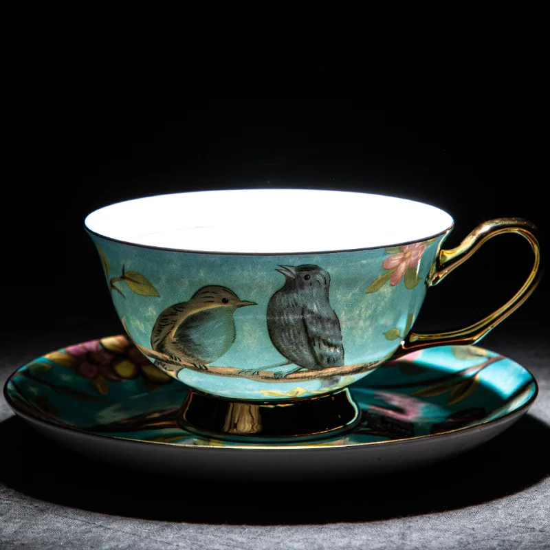 Coffee Cup Small Exquisite European Style, Luxurious Afternoon Tea Set, Elegant Bone China Cup Set with High Aesthetic Value