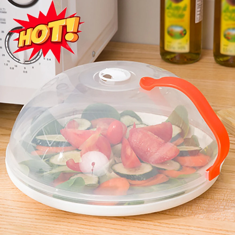 Microwave Food Cover microwave food cover microwave dust cover Heat-resistant Food Splatter Guard Microwave Oven Pan Lid Plate Stove Cover Transparent Anti-Splash