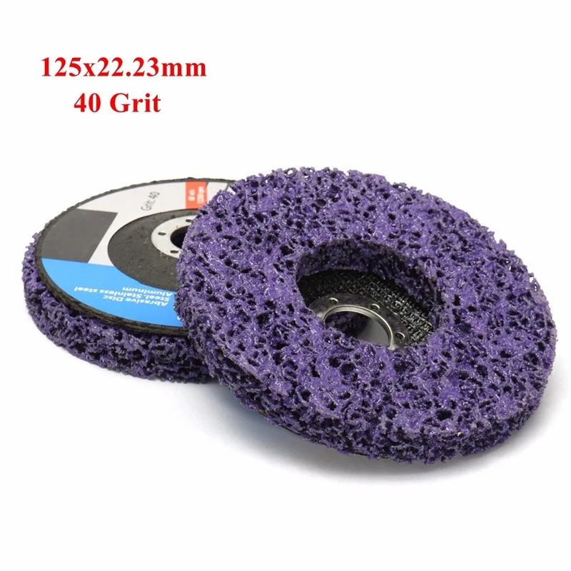 

2pcs 125mm Grind Disc Abrasive Wheel Paint Rust Remover Poly Strip Disc for Angle Grinder Clean Polish Metal Motorcycles Car