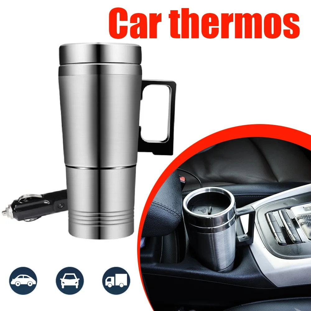 전기 가열 차량용 주전자 12V/24V 차량용 전기 가열 컵 300ML 물 가열기 ..