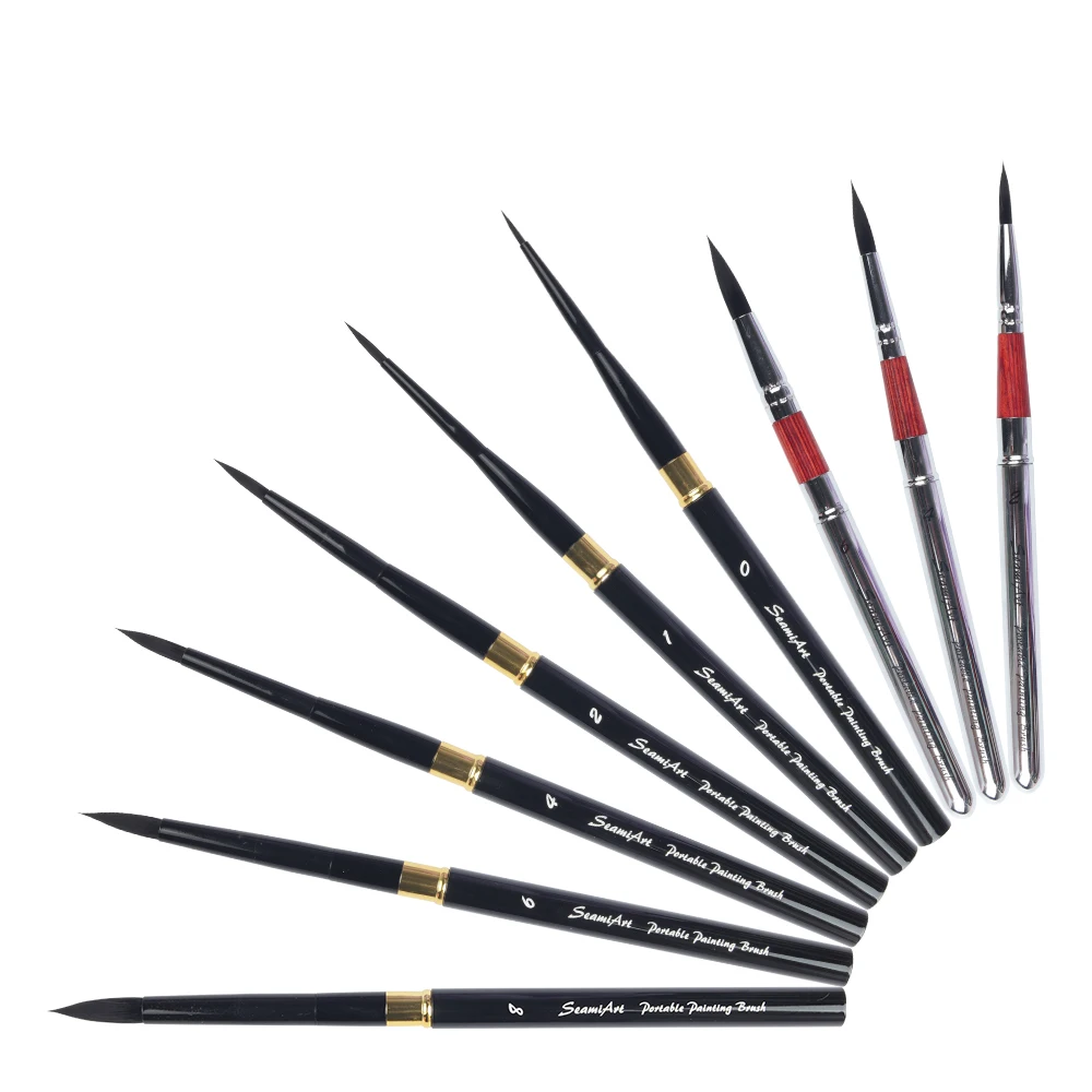 1pc 모조 나일론 헤어 페인트 브러시 고품질 아트 페인팅 브러쉬 드로잉 아트 용품에 대한 예술적 수채화 브러시