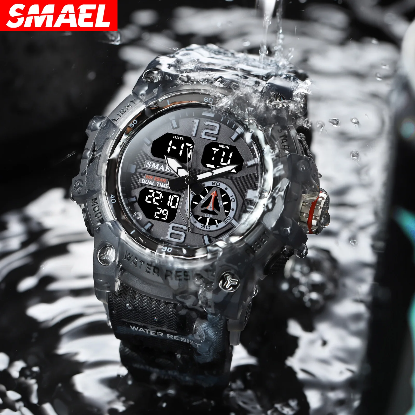 

Smael Sport Watch Men Waterproof Led Digital Watches Stopwatch Big Dial Clock For Male 8007 Relogio Masculino Men Watches Quartz