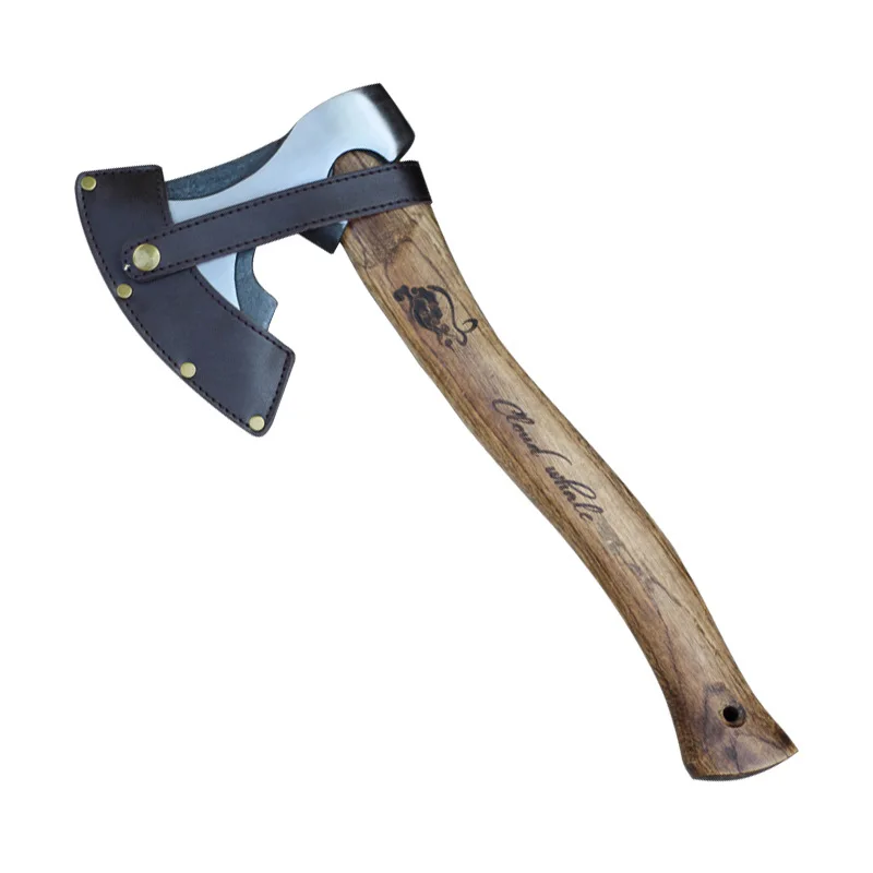 Outdoor chopping wood, cutting trees, camping, chopping bones, home use, handmade, refined steel forging, dragon whistling axe 6
