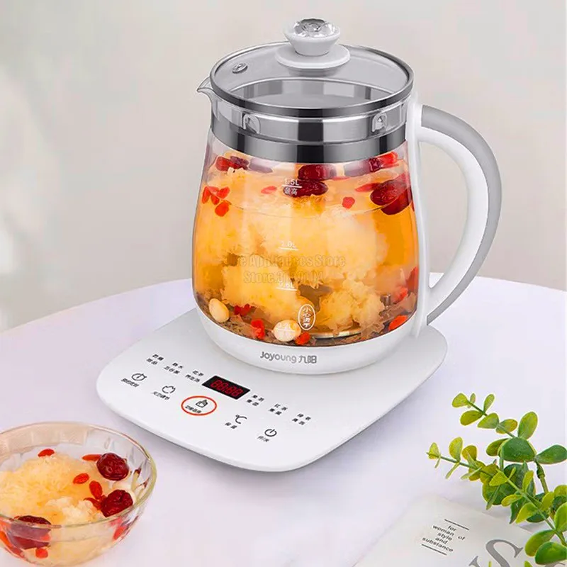 Joyoung Electric Kettle Multifunctional Glass Electric Health Kettle 800W Fruit Tea Dessert Soup Porridge DGD1506BQ 3