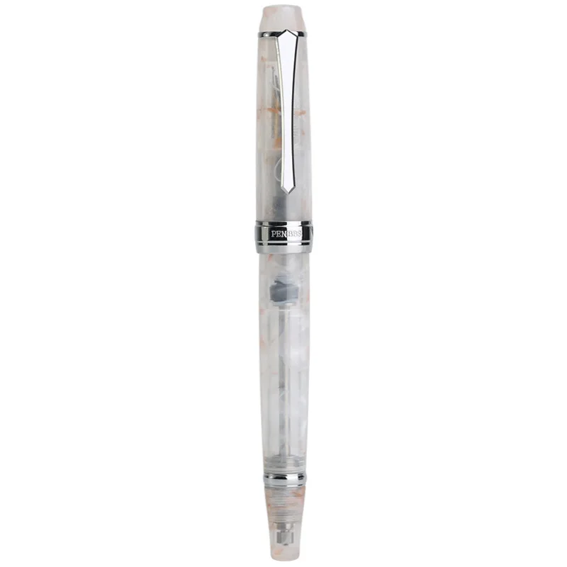 PENBBS 투명 다채로운 진공 필링 만년필, 고급 펜촉, 패션 쓰기 사무실 선물 잉크 펜, 학용품, 456 송진