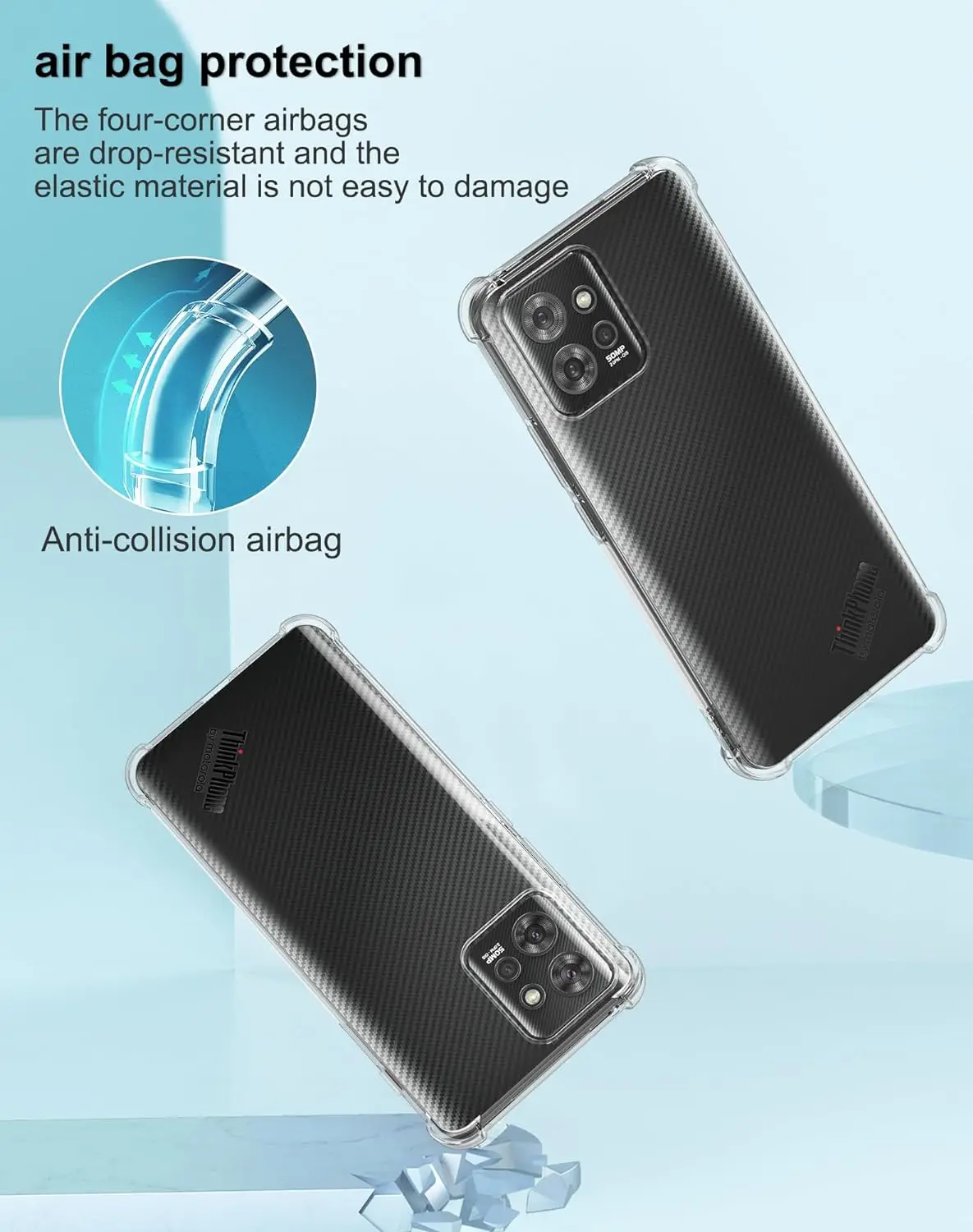 Reinforced Corner Soft TPU Clear Shockproof Case for Motorola ThinkPhone - Durable Protection and Sleek Design