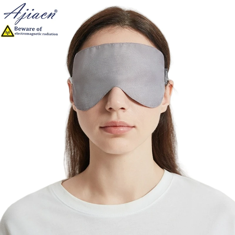 Anti-radiation outer layer 50% or 100% silver fiber sleep eye mask electromagnetic radiation shielding shielding eye mask