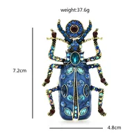Wuli&baby Big Enamel Beetle Brooches For Women Unisex 4-color Rhinestone Lovely Insects Party Office Brooch Pins Gifts 5