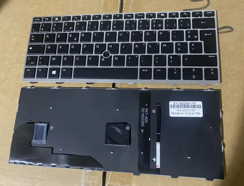 New US French Russian Backlit Keyboard For HP Elitebook 730
