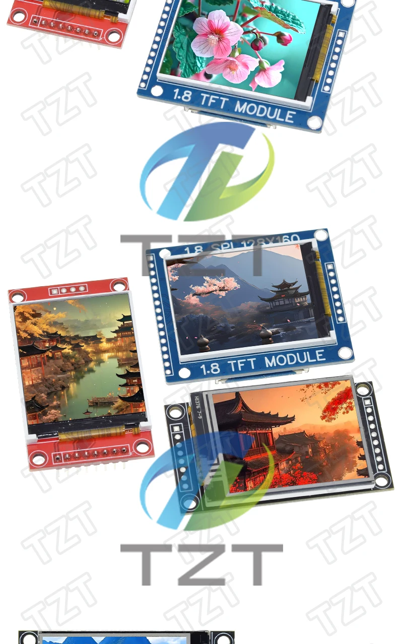 1,8 Zoll 1,8 Zoll LCD Display TFT Bildschirm Modul SPI Schnittstelle 128*160 Auflösung 16BIT RGB 4 IO ST7735 ST7735S Treiber für Arduino – Detail 10