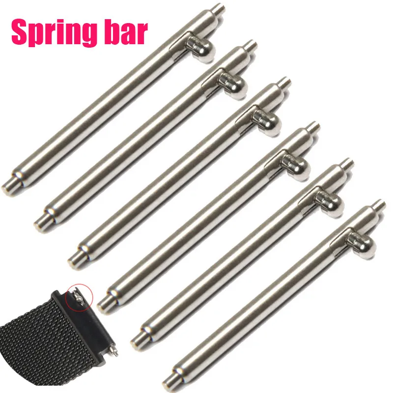 

1.8mm diameter Stainless Steel Spring Bars 12 14 16 18 19 20 21 22 23 24 mm Strap Quick Release Watch Band Single Switch Pins