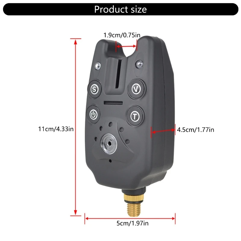 Carp Fishing Alarm Bites Alarm with Light and Buzzer Fishing Tackle Accessories Wireless Bites Alert
