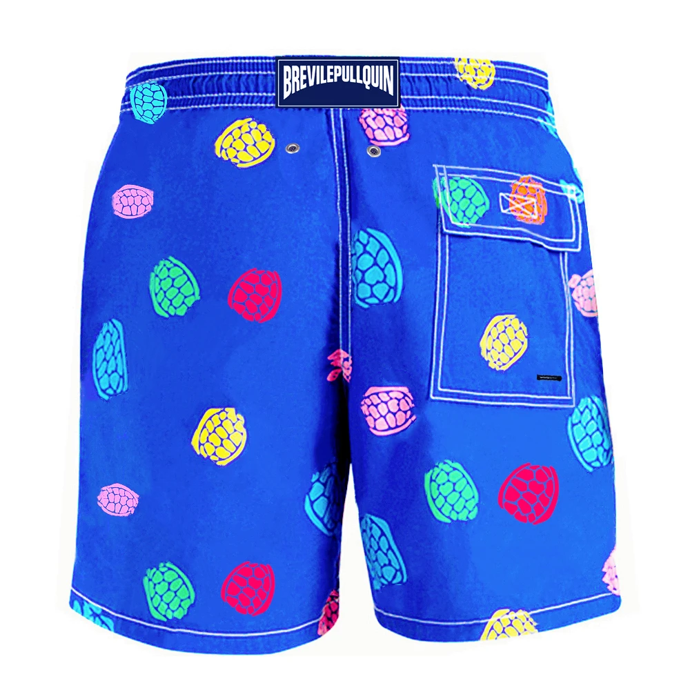 High Quality Men's White Board Shorts Graphic Round Of Watercolor Turtles  Printed Swimwear New Summer Retro Swim Trunks V236/2 - Casual Shorts -  AliExpress