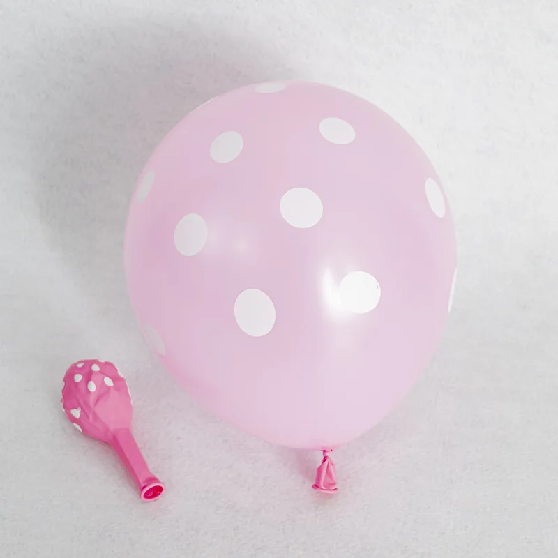 10 Stück 12-Zoll runde Macaron-Punkt-Latexballons in Rosa und Blau für Hochzeiten und Babypartys – Detail 7